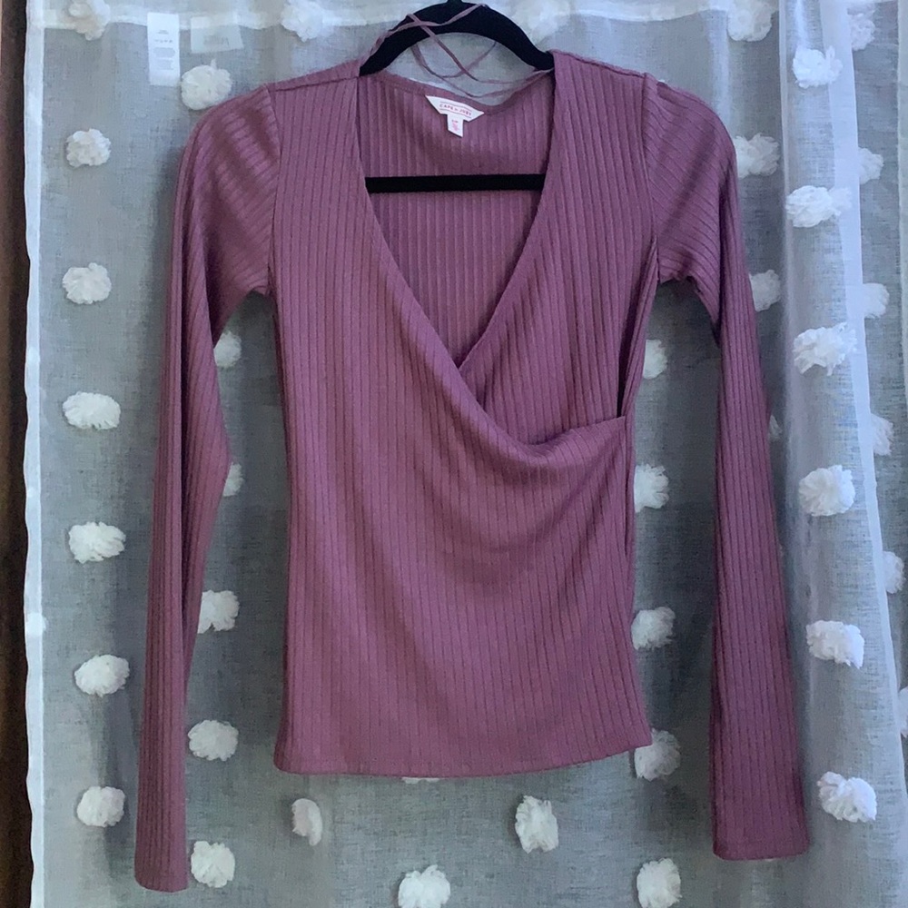 Mauve women’s crossed long sleeve